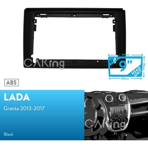 9 inch Car Fascia Panel for Lada Granta 2013-2017 Car Audio Frame GPS Navigation Facia Dash Mounting Kit Frame Face Plate 9inch