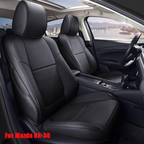 Car Special Luxury Newest Design Car Seat Covers For Mazda Cx-30 2020 Year Custom Leather Seat Cover Cushion 1 Set Black Coffee