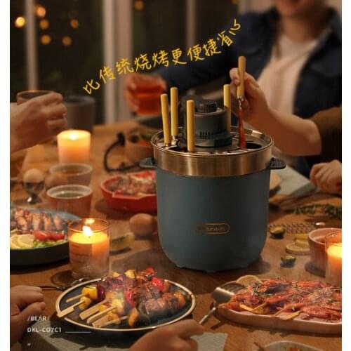 Household indoor self-service automatic smokeless timing multi-function electric toaster J03