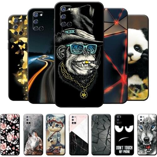 Case For OPPO A52 Case OPPO A72 Soft TPU Silicone Phone Case For OPPO A52 A72 A92 Wolf Pattern Back Cover Bumper For OPPO A92