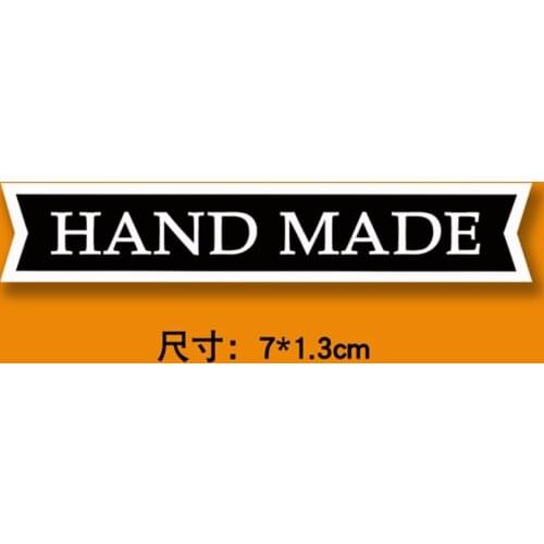 Black Handmade Sticker For DIY Handmade Products/Gift/Cake/Candy Package Seal Sticker Self-Adhesive sticker 160pcs 70 x 13mm