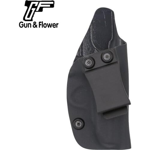 Gun&Flower Walther PPK Pistol Concealed Carry Holster Right Hand IWB Kydex Pouch Holder for 1.5" Belt Clip