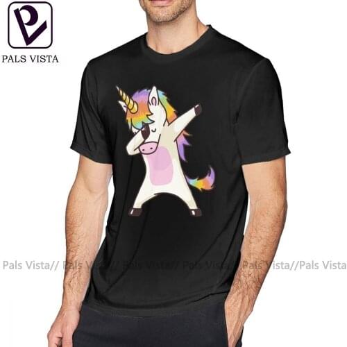 Unicorn T Shirt Dabbing Unicorn Shirt Hip Hop Dap Pose T-Shirt Printed Fashion Tee Shirt Cute 100 Percent Cotton Mens Tshirt
