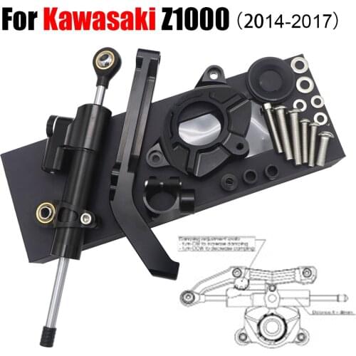 Motorcycle Z1000 2014-2019 Steering Stabilize Damper Bracket Mount for Kawasaki Z1000 2014 2015 2016 2017 2018 2019