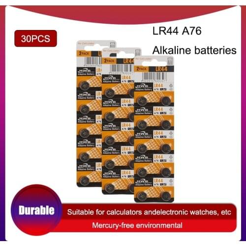 30pcs 1.5V for Maxell Button Cell Battery lr44 Lithium Coin Batteries A76 AG13 G13A LR44 LR1154 357A SR44 100% Original