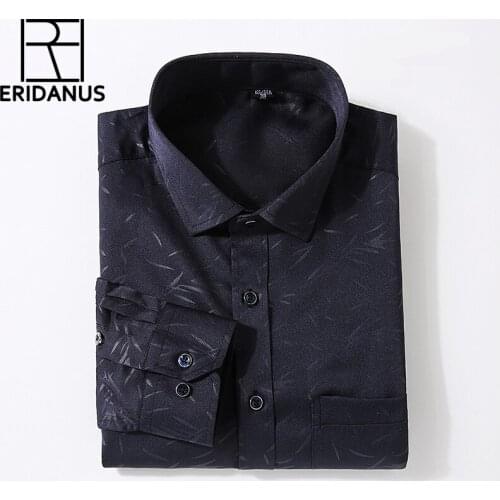 Autumn Men Casual Shirt 2017 Solid Color Business Long Sleeve Man Slim Fit Comfort Cotton Non-Iron Breathable Dress Shirts M597