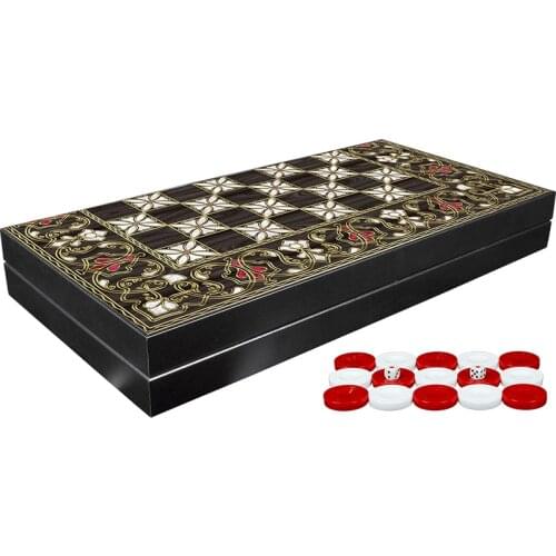 Classic Antep Backgammon Set First Quality MDF Family Board Games Gift For Birthday New Year Black Friday Female Male Friend