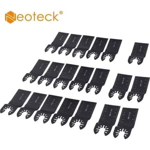 Neoteck 20 Pcs Universal 34mm Carbon Steel Multi Tool High Carbon Steel DIY Oscillating Saw Blade Cutter For Craftsman