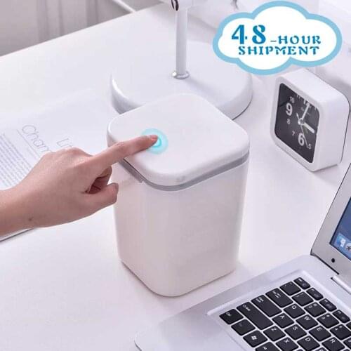2021 New mini smart trash can zero waste trash can recycle bin kitchen bin Nordic simple removable desktop trash can