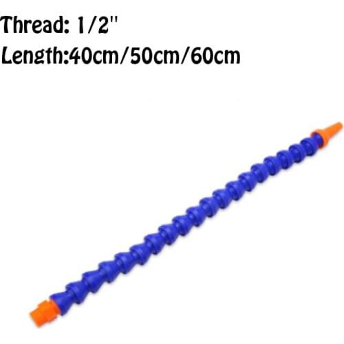 1/2'' 40/50/60cm Round Nozzle Plastic Flexible Water Oil Coolant Pipes Hoses For CNC Machine Lathe Milling Cooling Tube