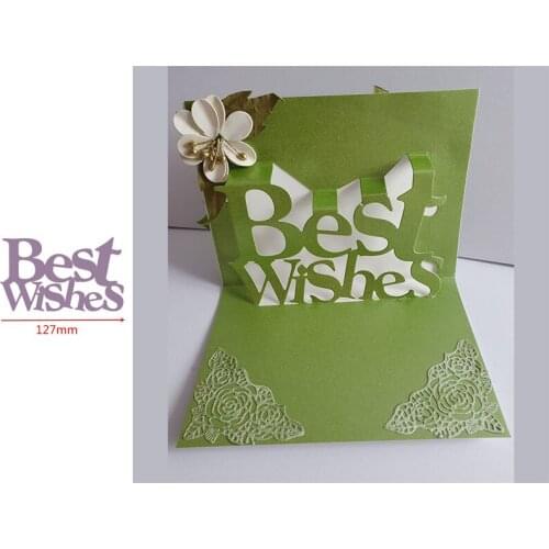 Pop Up Best Wishes Word Popular Letters Metal Cutting Dies Scrapbooking Album Paper DIY Cards Crafts Embossing Dies New 2019