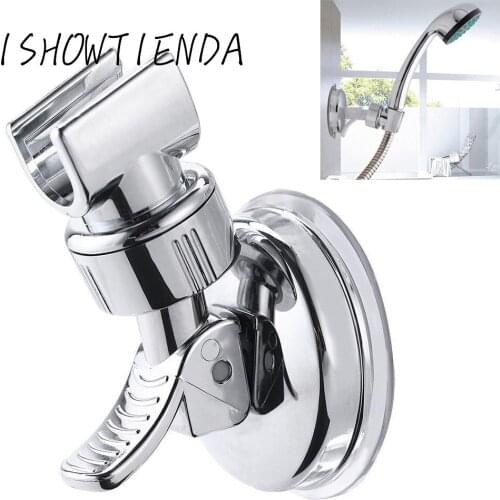 Shower Head Handset Holder Chrome Bathroom Wall Mount Adjustable Suction Bracket Shower head fixing bracket