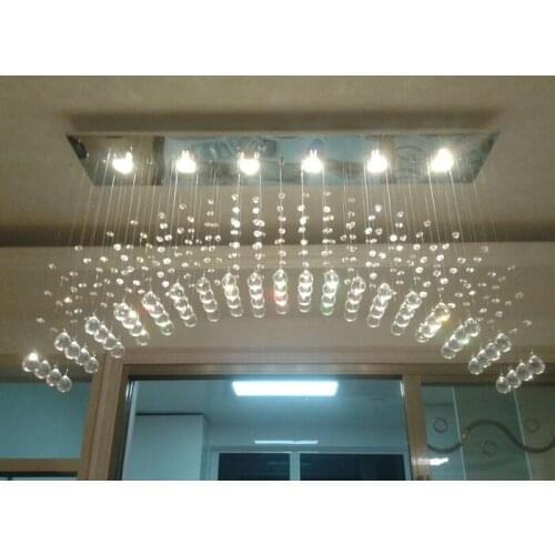 LED modern simple lighting bar table lamp crystal chandelier arched partition curtain restaurant lamp stair lamp bedroom lamp