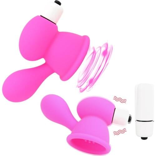 IKOKY Vibrator Nipple Sucker Breast Pump Enlarge Clitoris Breast Massager Vibrating Nipple Stimulation Sex Toys for Women