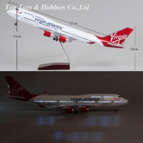 1/150 Virgin Atlantic Airways B747-400 Passanger Plane with LED Voice Light Displa for cellection in stock