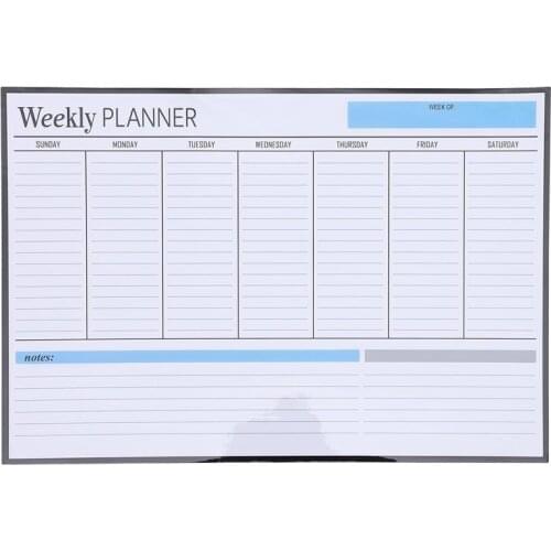 1Pc Erasable Weekly Planner Fridge Magnetic Message Board Removable Plan Sticker