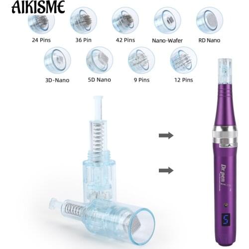 10/50pcs Auto Dr Pen Screw Needles Cartridge Replacement for Ultima X5 Micro Needle 9/12/24/36/42/Nano Pin Needles Derma Stamp