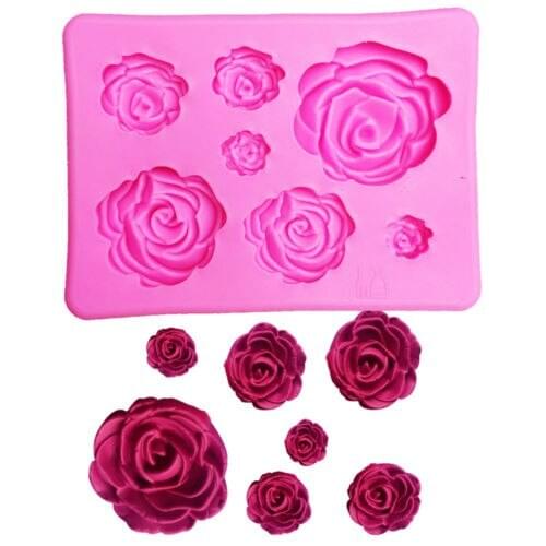 3D Rose Flower Silicone Fondant Mold Cake Tools Decor Chocolate Baking Tools Hot Cake Moulds