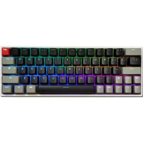 64 Keys PBT Doubleshot Shinethrough Keycaps Set OEM Profile for MX Mechanical Gaming Keyboard GK64 SK64 1U 2U Shift