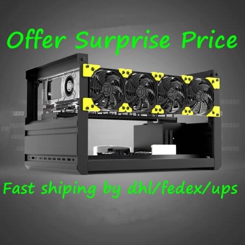 6GPU 6 GPU T3 Crypto Miner Case Aluminum Stackable Open Air Computer T2 ETH VEDDHA Mining Rig Frame For Bitcoin Unassemble