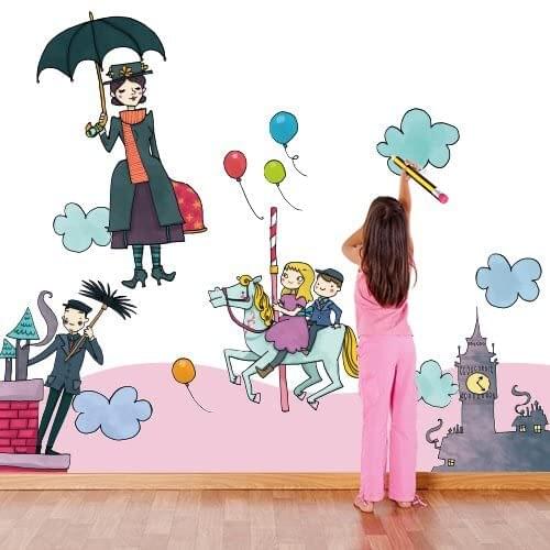 R00130 sticker mural kids Wall measures 120x68 cm Wall decoration, Wall stickers, wallpaper