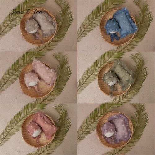 Jane Z Ann Chinese style newborn baby tassel texture ball photo hat pillow studio photography theme props