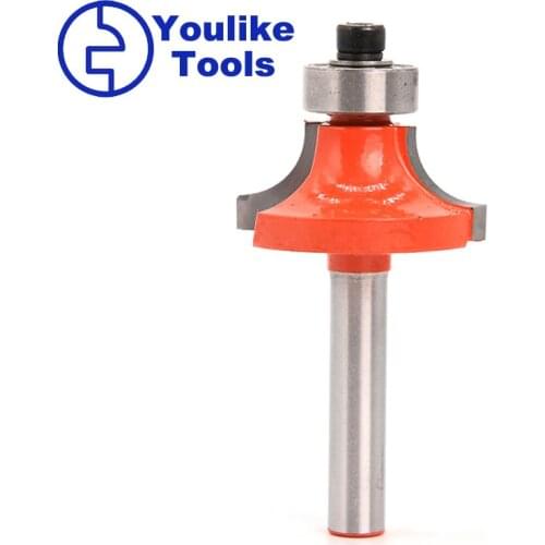 Round Over Edging Router Bit 5/16" Radius 1/4" Shank 6.35mm Shank wood router bit Straight end mill trimmer cleaning flush trim