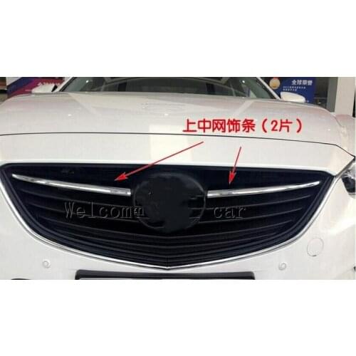 For Mazda 6 Atenza 2013 2014 2015 Third Generation ABS Chromed Car Front Grille Around Trim grills Decorative Protection