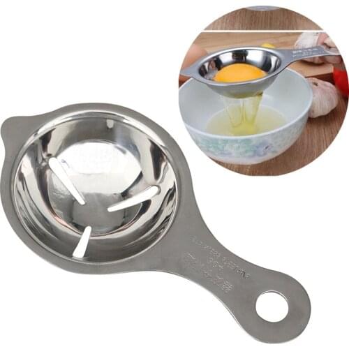 Eco-Friendly Egg Yolk Separator Stainless Steel Egg Divider Hand Egg Tools Food Grade Material Creative Baking Tools 1 Pc