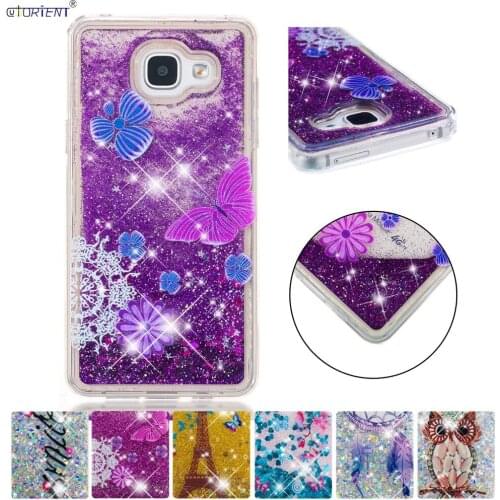 Soft Cover For Samsung Galaxy A5 2016 Bling Glitter Dynamic Quicksand Liquid Phone Case SM-A510F SM-A510F/DS SM-A510X Back Cases