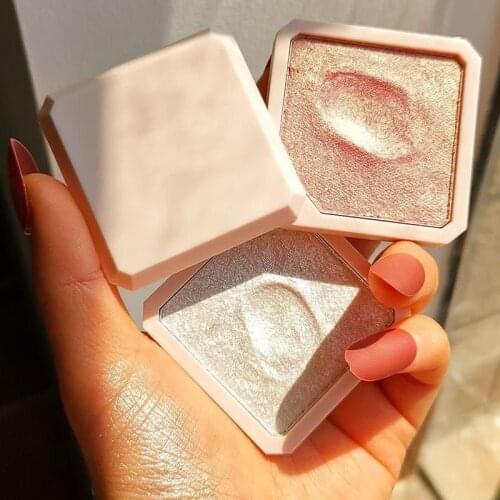 NewDouble-layer Highlighter Shadow Facial Makeup Face Bronzer High Gloss Shimmer Powder Makeup Cosmetic High-gloss Powder