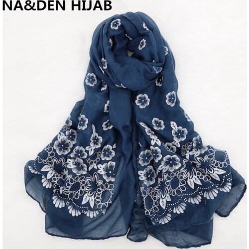 New Muslim hijab women scarf/scarves wraps fashion solid foulard viscose colorful flower print bandana 10PCS/lot fast shipping