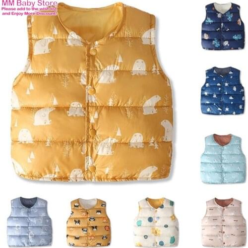 New Autumn Winter Children Warm Vest Baby Thin Waistcoat Kids Outerwear Vest Children Clothes Boys Girls Jackets Vest Baby