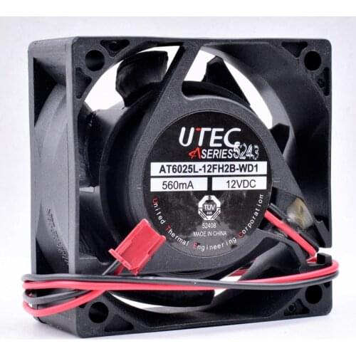 Brand new original AT6025L-12FH2B-WD1 6cm 6025 60x60x25mm DC12V 560mA 2 lines double ball large air volume chassis cooling fan