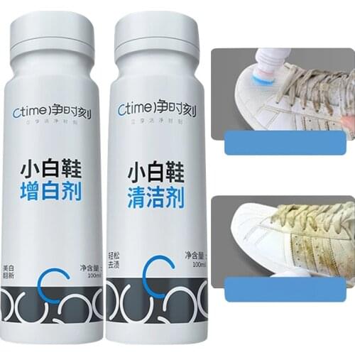 White Shoe Cleaner Decontamination Whitening No Wash Sneakers Cleaning Tools Shoes Care Leather Cleaner Sneakers Care
