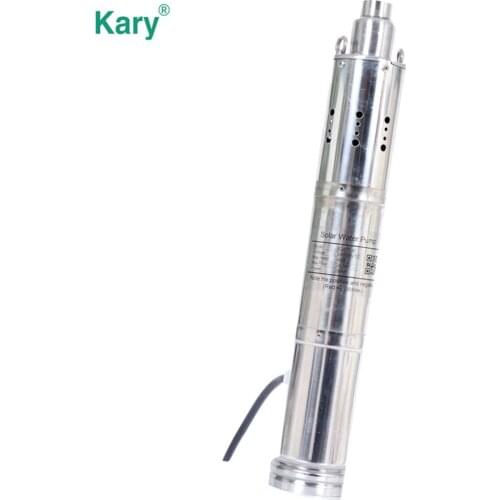 Kary 12v lift 30m 2000l/h dc solar submersible water pumping machine brushless stainless steel screw well pump price S122T-30