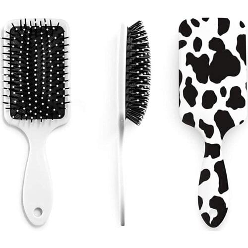 Durable Portable Cow Print Anti-static Wet Hair Brushes Rubber Airbag Massage Comb Hair Accessories Hair Styling Wet/Fluffy/Curl