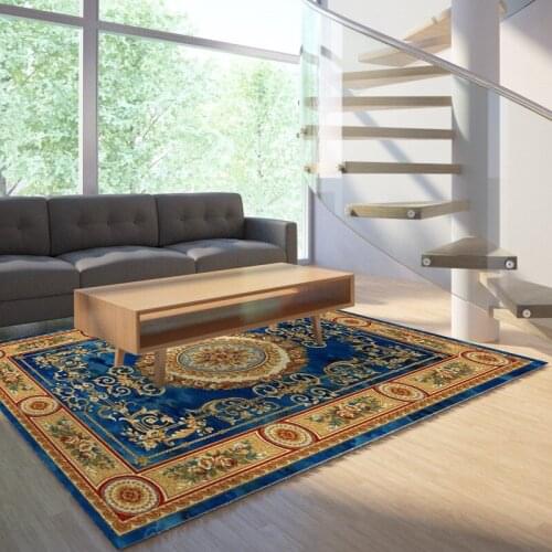 Reese Velvet Short Fleece Classic Persian European Style Anti Slip Carpets Pro Rug Living Room Bedroom Floor Protection Washable