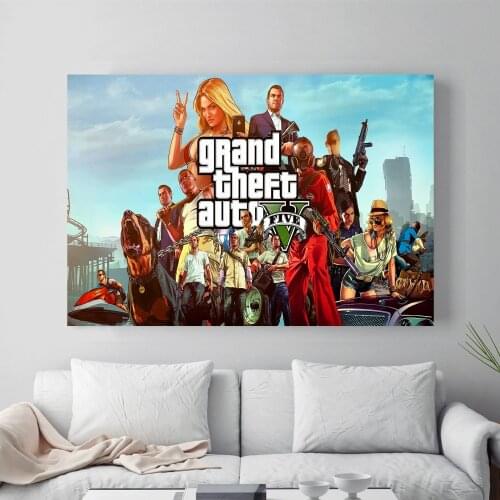 Sexy GTA 5 Canvas Art Print Painting Poster Wall Pictures For Room Decoration Home Decor No Frame Picture