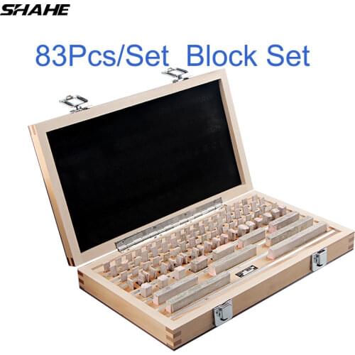 Shahe 83Pcs/Set 1 grade 0 grade Inspection Block Gauge Test Caliper Blocks Measurement Instruments