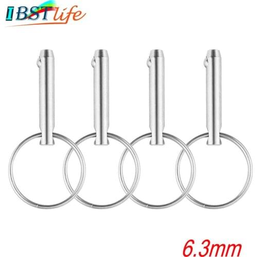 4PCS 6.3mm IBST LIFE Marine Grade 1/4 inch Quick Release Ball Pin for Boat Bimini Top Deck Hinge Marine Stainless Steel 316
