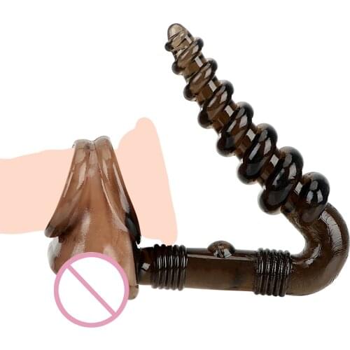 Stimulator Butt Plug Silicone Anal plug Cock Ring Sex Toys for Men Prostate Massage Penis Ring Male masturbator