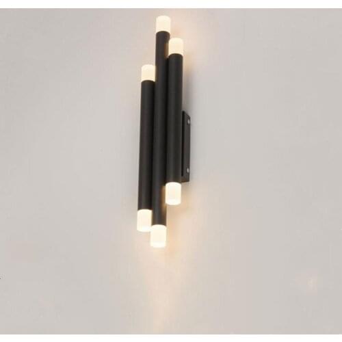 Modern Minimalist LED Wall Lights Gold Black Painted Parlor Aisle Bedroom Wall Sconce Surface Mount Atmosphere Light Fixtures