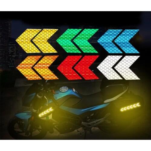 10pcs/set Motorcycle Reflective Sticker Decoration Decals for R1 R6 mt07 PCX125 nmax xmax fz6 crf 230 escape moto Accessories