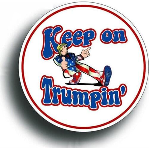 SZWL Keep on Trumpin Car Sticker Funny Decal Donald Trump Deplorable Patriotic POTUS Auto Motor Decor Graphics Vvinyl,12cm*12cm