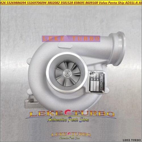Turbo K26 6094 53269886094 53269706094 3802082 3581528 838695 860916R For Volvo Penta Ship AD31L-A AD31P-A TAMD31 TMD31 2.4L