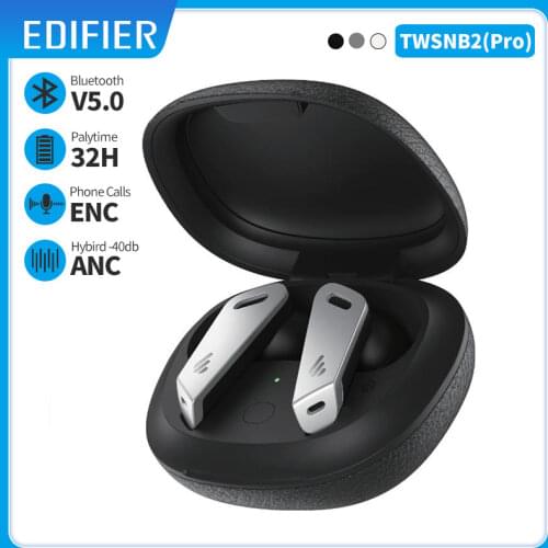EDIFIER TWSNB2 (Pro) TWS ANC bluetooth earphone Active Noise Cancellation gaming earbuds bluetooth 5.0 32h playback time APP