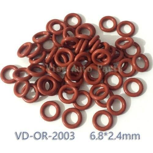 50pcs Fuel Injector Rubber ORings seal for Lexus Fuel Injector Repair Kits 6.8*2.4mm VD-OR-2003