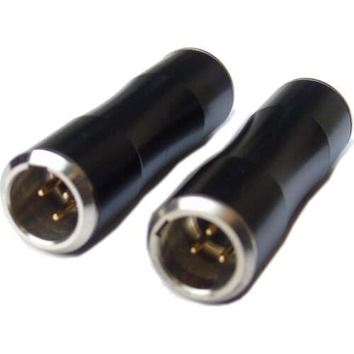High quality 2pcs/lot Mini xlr 3 pin male to mini xlr 3 pin male connector Adapter