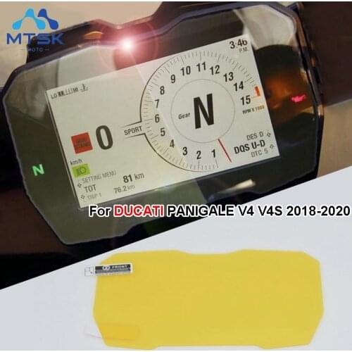 For Ducati Panigale V4 2018 2019 2020 Instrument Cluster Scratch Screen Protection Film Dashboard Screen Protector Panigale V4